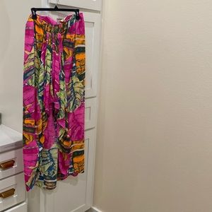 Tropical hi- low skirt